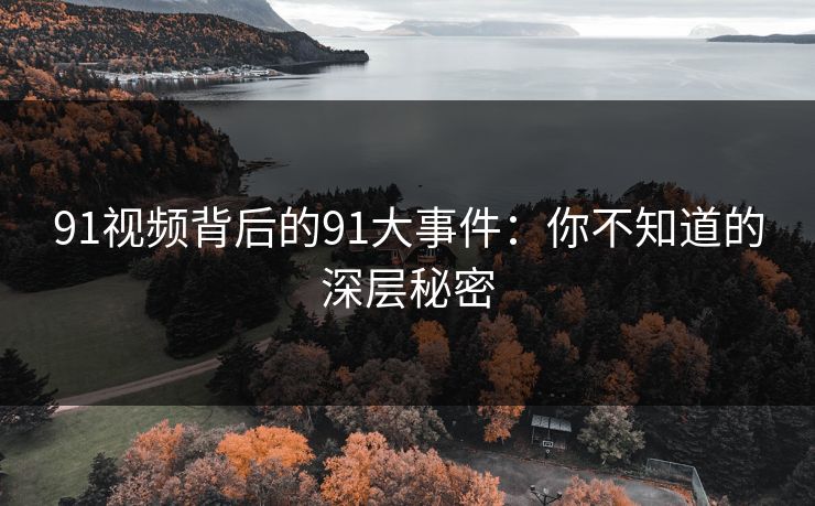 91视频背后的91大事件：你不知道的深层秘密