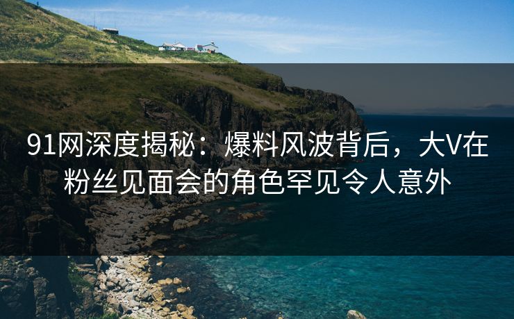 91网深度揭秘：爆料风波背后，大V在粉丝见面会的角色罕见令人意外